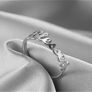 Blessed Ring Womans Jewelry New Silver Farmhouse Boho Spiritual Protection